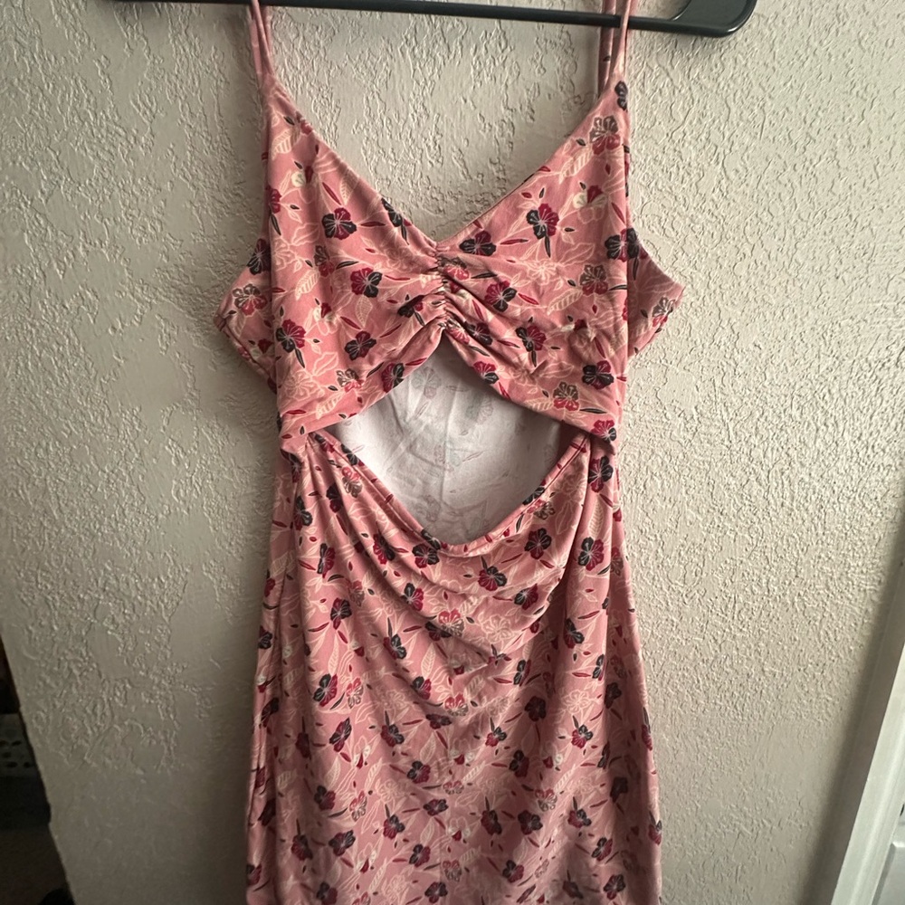 Floral Pink Sleeveless Dress